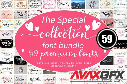 The Special Collection Font Bundle - 59 Premium Fonts