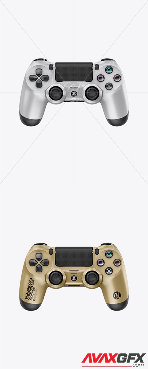 DualShock 4 Controller With Metallic Finish Mockup - Front View 19747