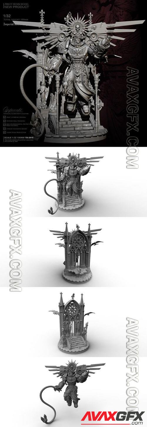 Warhammer 40K – Primarch Lord of Corax 3D Print Model