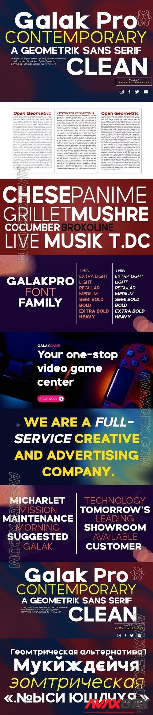 Galak Pro Font