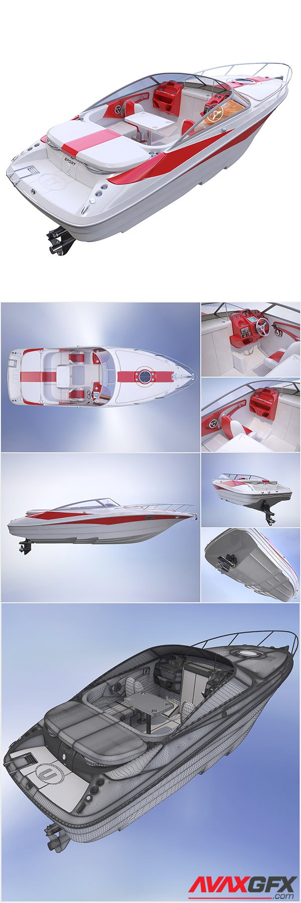 Speed Sea Boat 3D Model