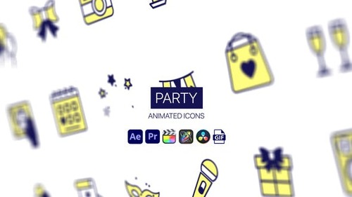 Party Animated Icons 44952060 [Videohive]