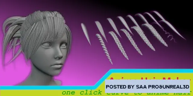 Blender addons Blender Anime Hair Maker v1.5