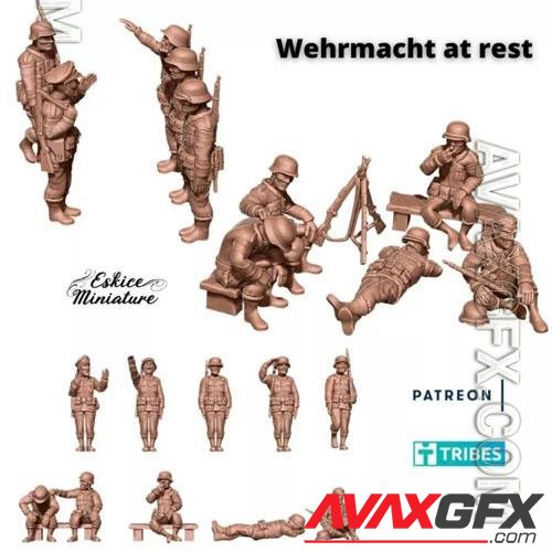 Eskice Miniature – Wehrmacht Soldiers at Rest Print in 3D
