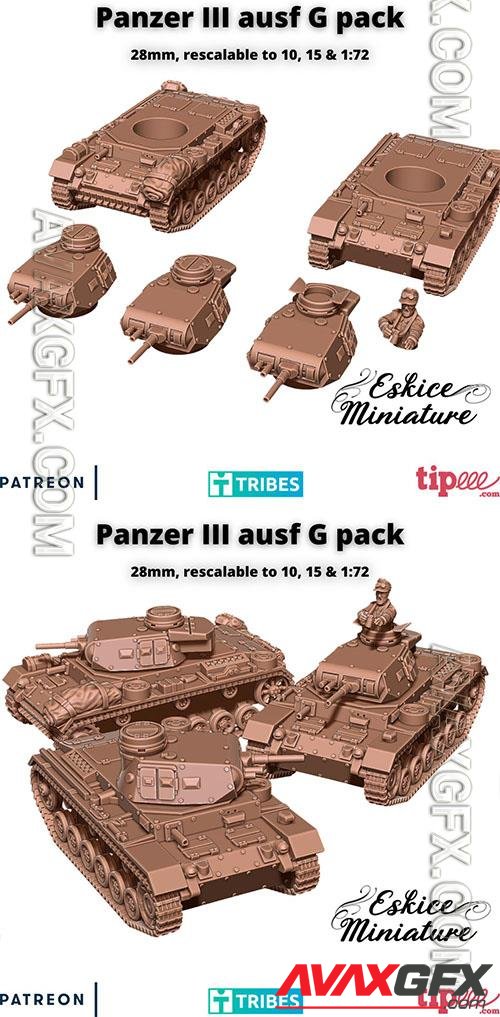 Eskice Miniature – German Africa Korps Panzer III Print in 3D