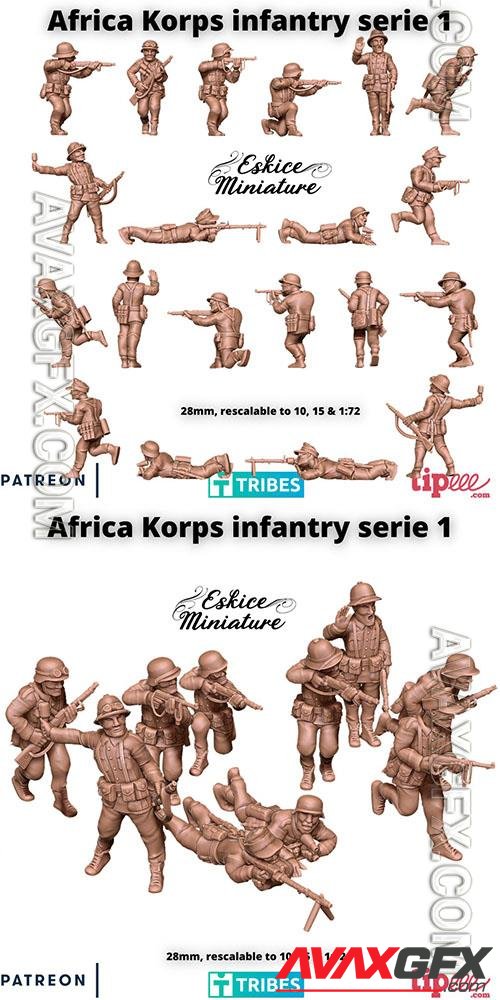 Eskice Miniature – Africa Korps Infantry Series Print in 3D