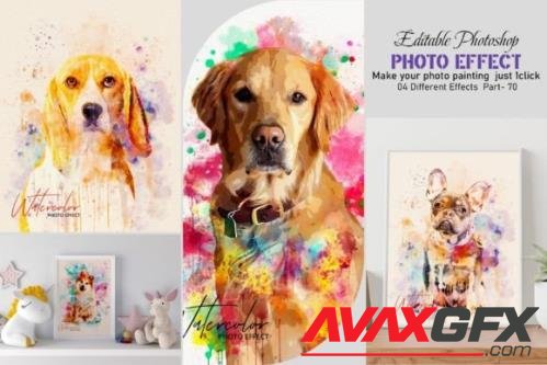 Watercolor Editable Dog Painting Part: 70