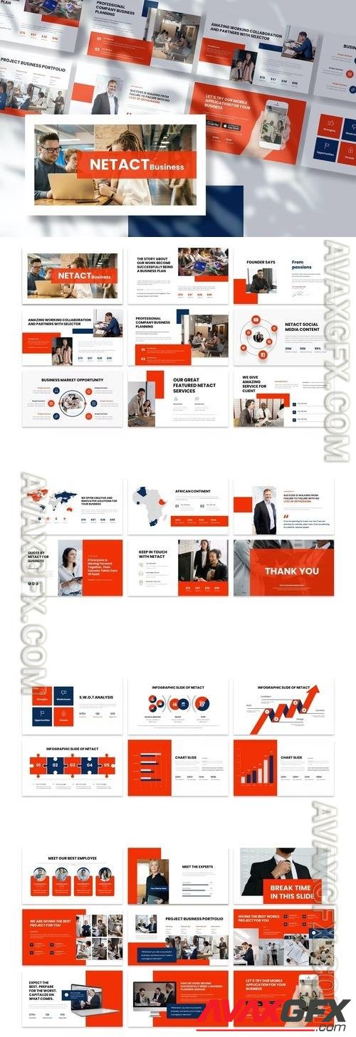 Netact - Business Presentation PowerPoint Template [PPTX]