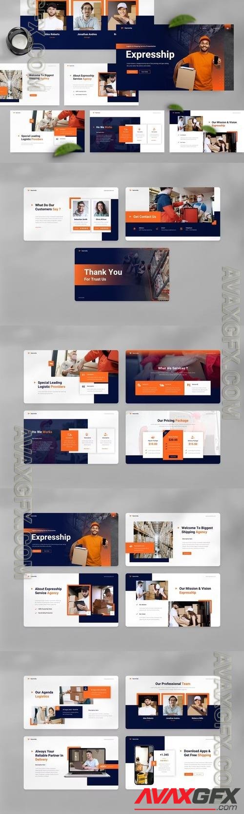 Expresship - Logistic & Shipping Powerpoint [PPTX]