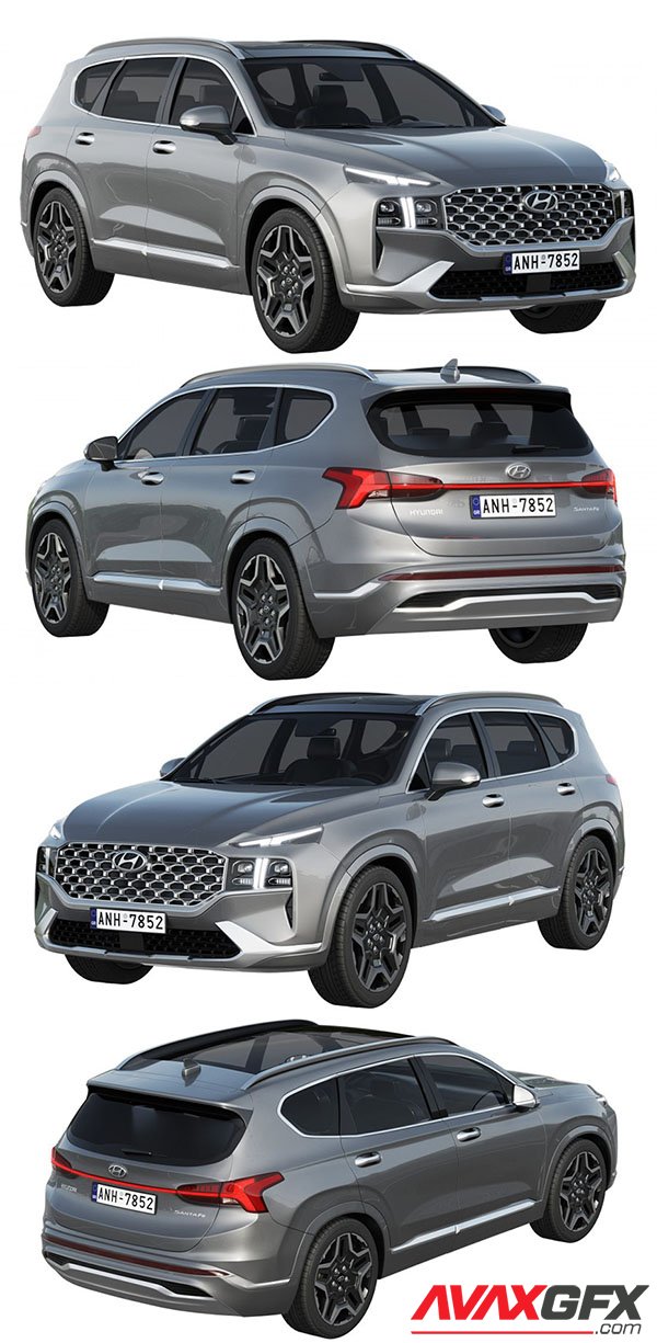 Hyundai Santa Fe 2021 3D Model