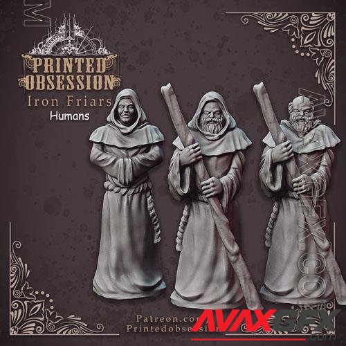Friars of the Iron hammer – Group of human monks – Heaven Hath No Fury Print in 3D