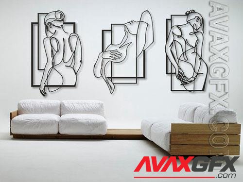 Lines set 3D Printed Wall Art - Home Decor