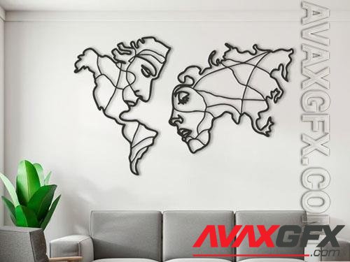Europe and America 3D Printed Wall Art - Home Decor