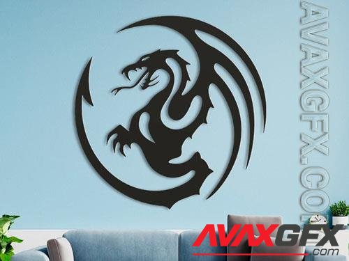 Dragon 3D Printed Wall Art - Home Decor