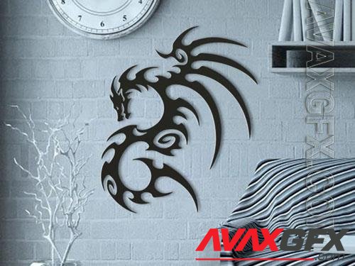 Dragon 2 3D Printed Wall Art - Home Decor