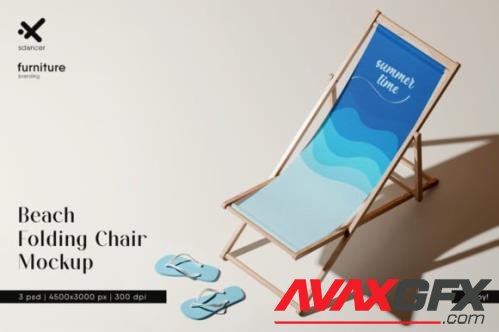Beach Folding Chair Mockup - 2565757