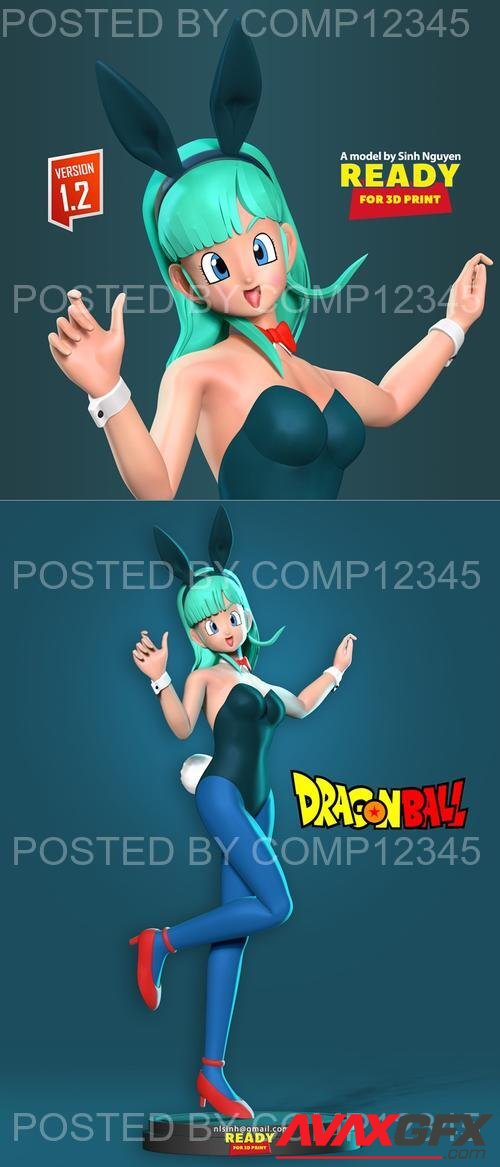 Bulma - Dragon Ball Fanart 3D Print