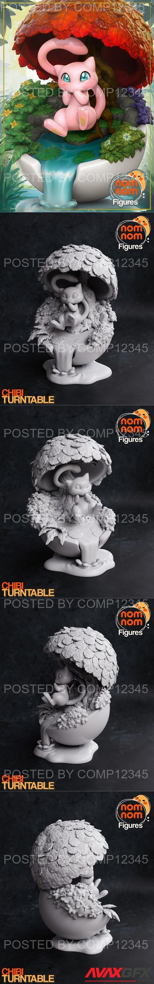 NomNom Figures - Chibi Mew from Pokemon 3D Print