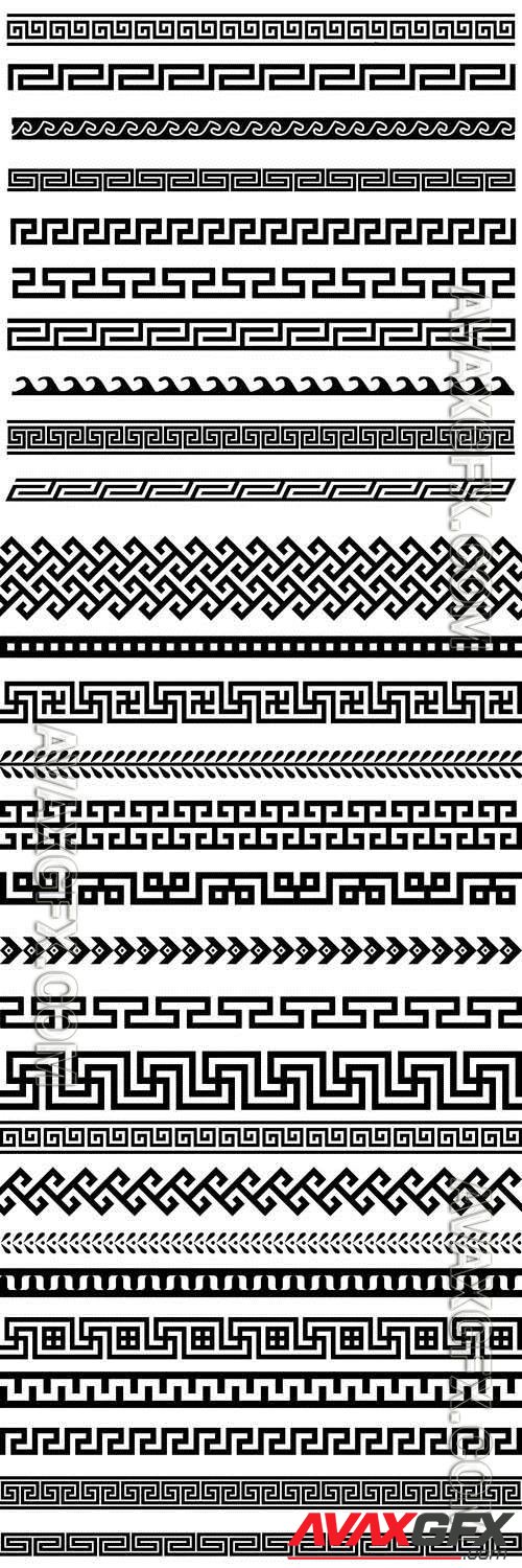 Borders with various patterns and decorative elements in vector [EPS]