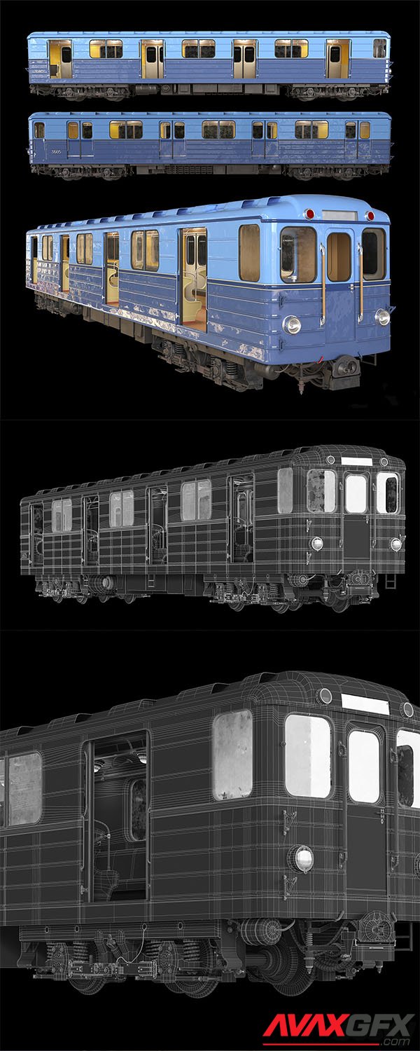 E-Series Subway Car 3D Model