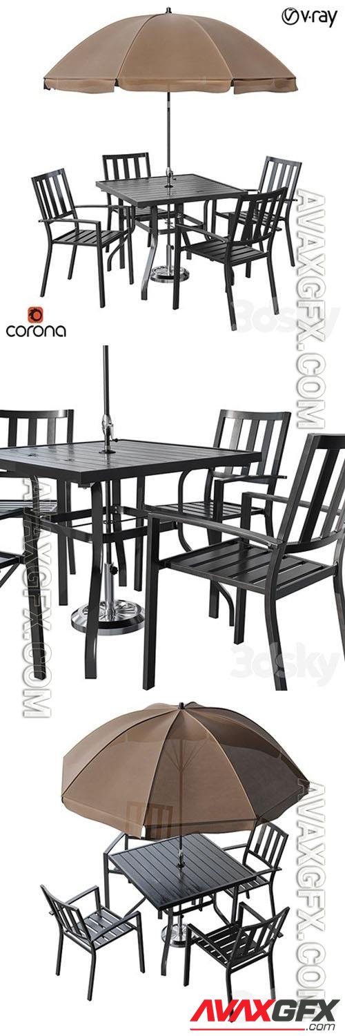 Castanon Rectangular Dining Set - 3d model