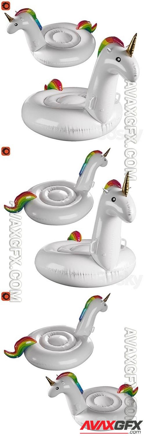 Inflatable unicorn circle - 3d model