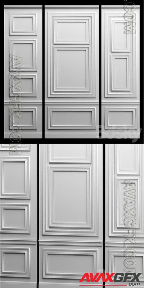 Wall panel – gypsum stucco - 3d model