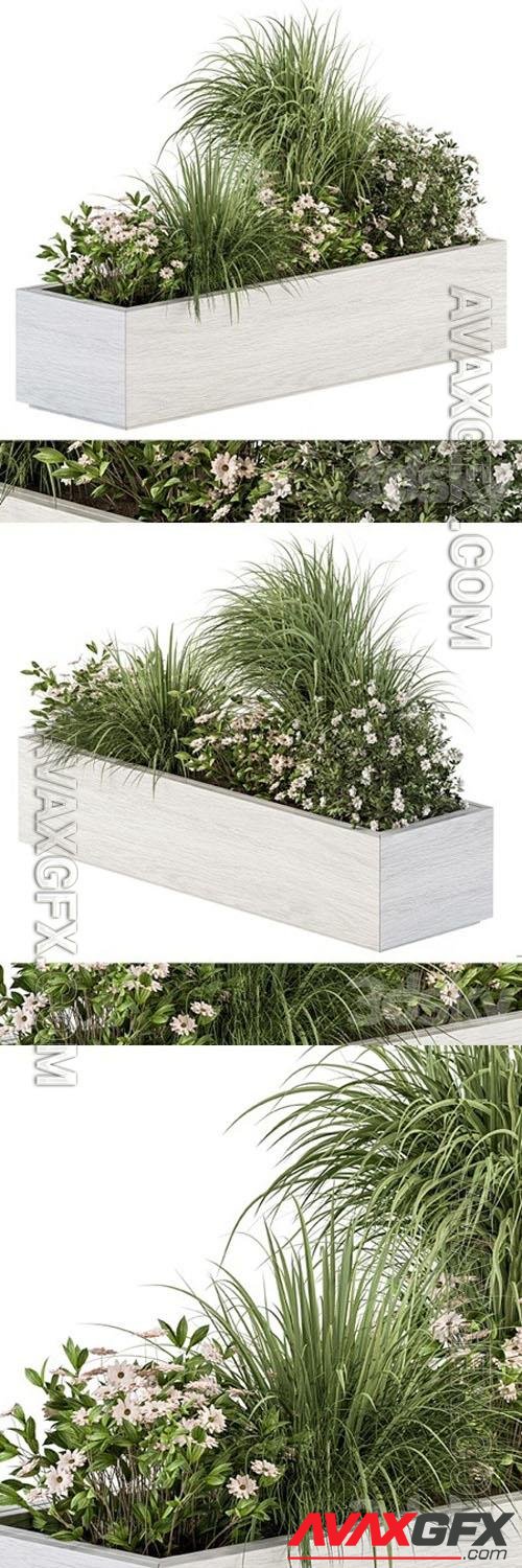 Outdoor Plant Set 290 – Plant Box - 3d model