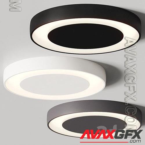 Modular Lighting Instruments Flat Moon Eclips Ceiling Lamps - 3d model