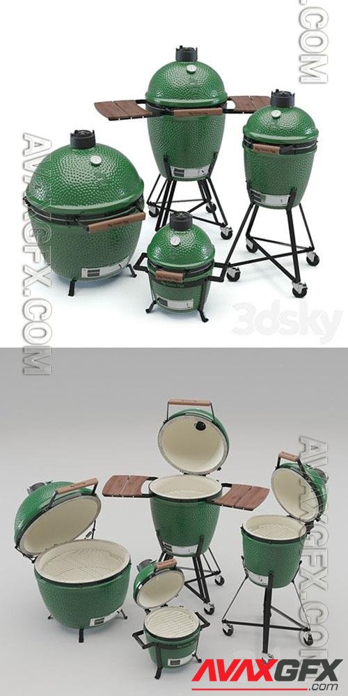 Big Green Egg (XL, M, S, Minimax) - 3d model