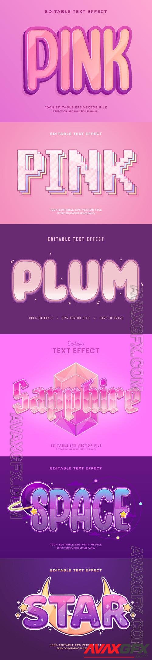 Vector 3d text editable, text effect font vol 192