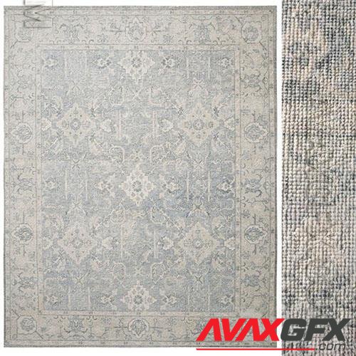 Allegra Hand-Knotted Wool Rug - 3d model