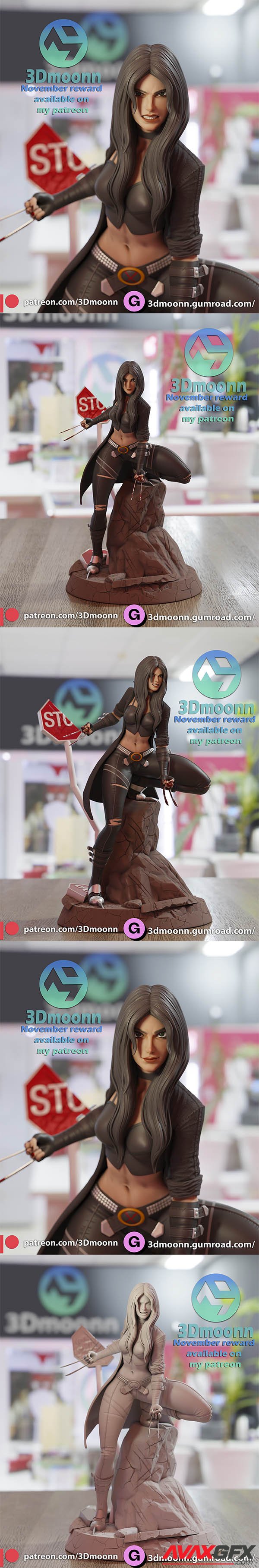 3Dmoonn – X-23 Xmen – 3D Print