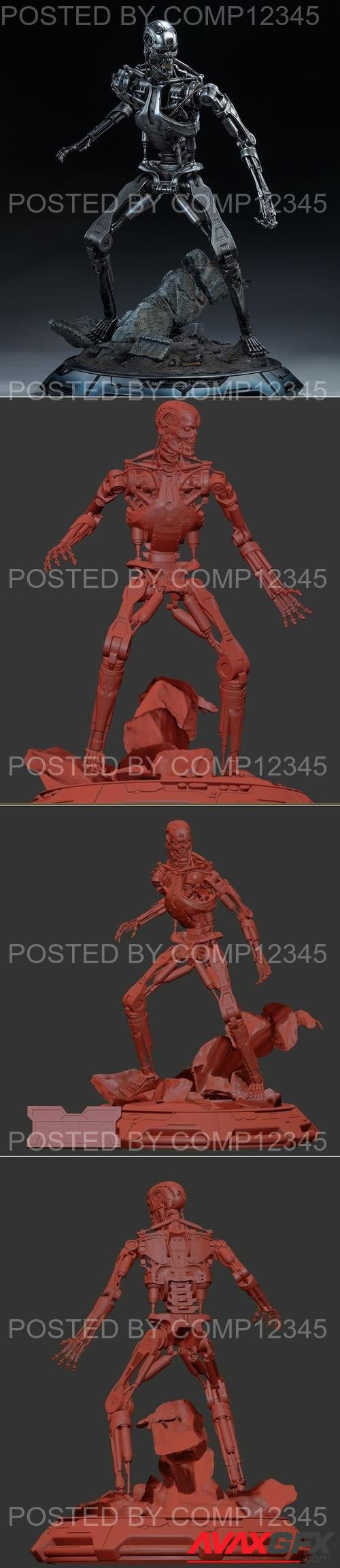Terminator T-800 Endoskeleton Rekvizit T1 3D Print