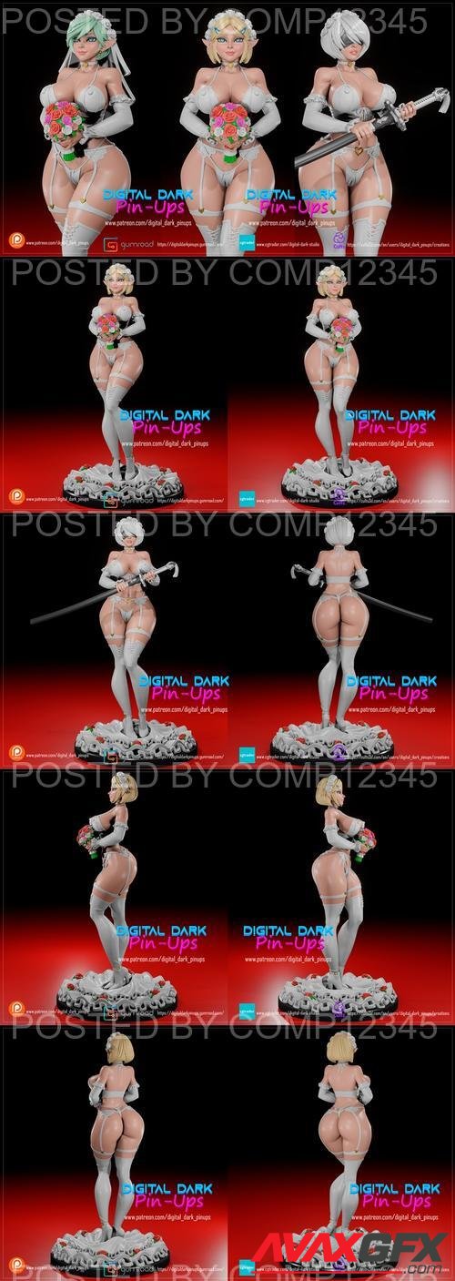 Digital Dark Pin-Ups - Bride Pack 3D Print