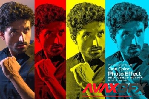 One Color Effect Photoshop Action - 10356070