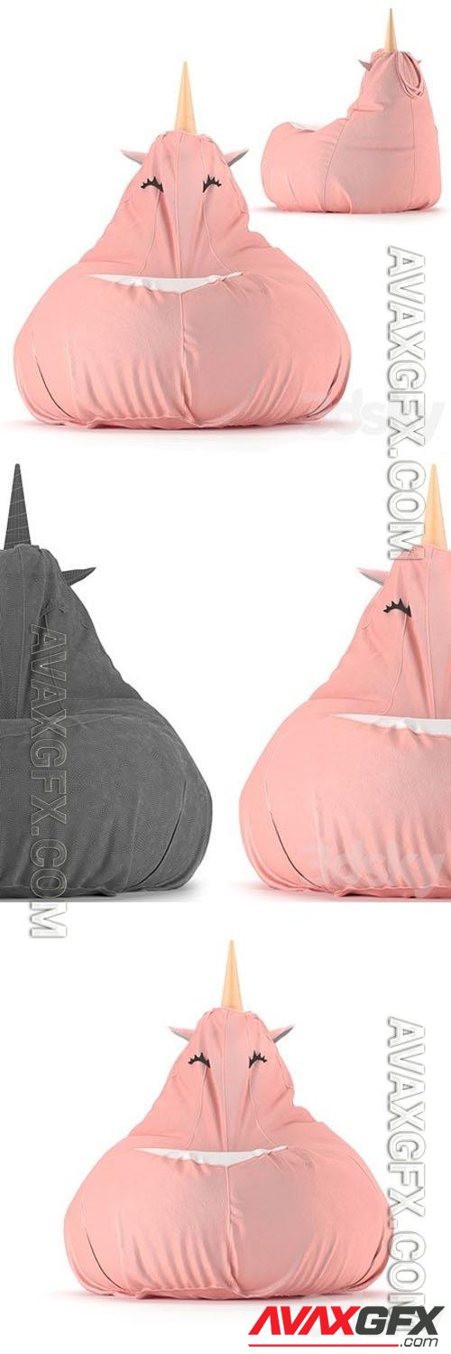 Chair Bag Unicorn - 3d model