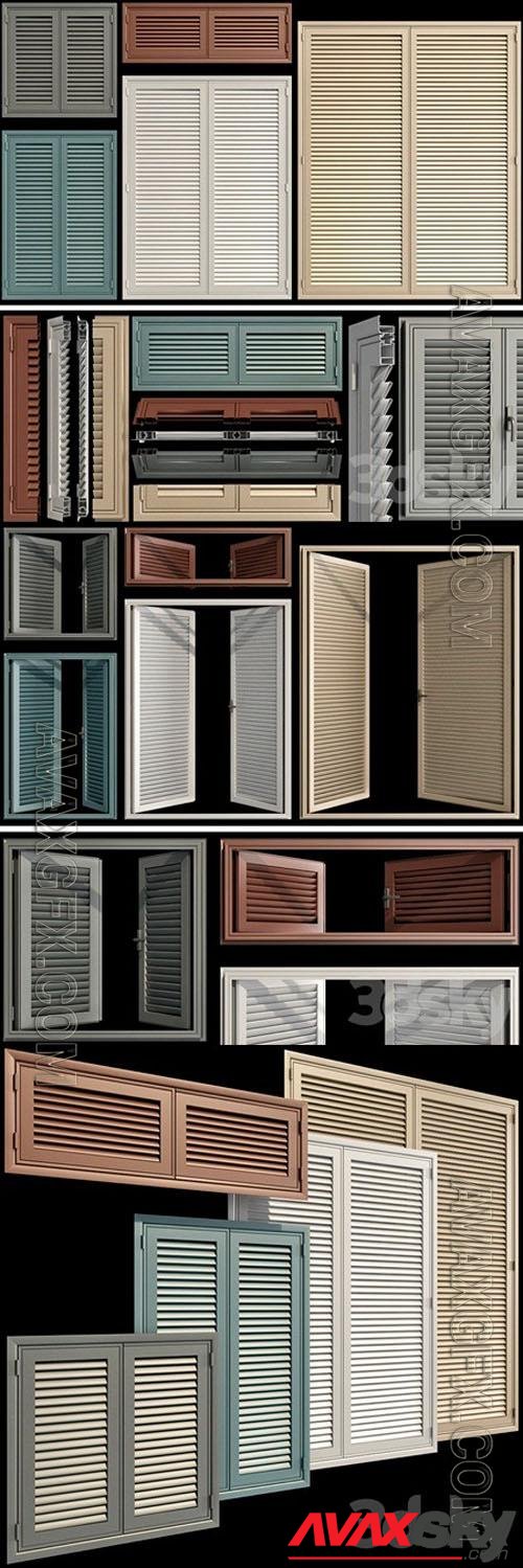 Shutter system for windows and doors - 3d model