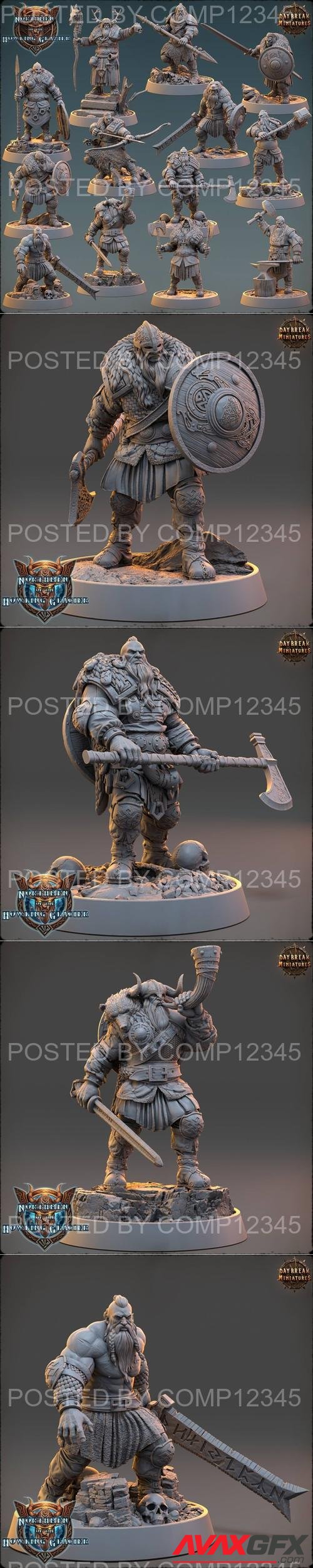 Daybreak Miniatures - Northmen of the Howling Glacier April 2023 3D Print