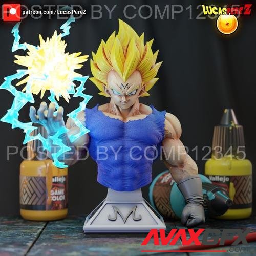 Majin Vegeta Regular Bust 3D Print