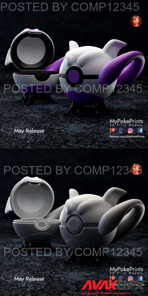 Mewtwo Pokeball 3D Print