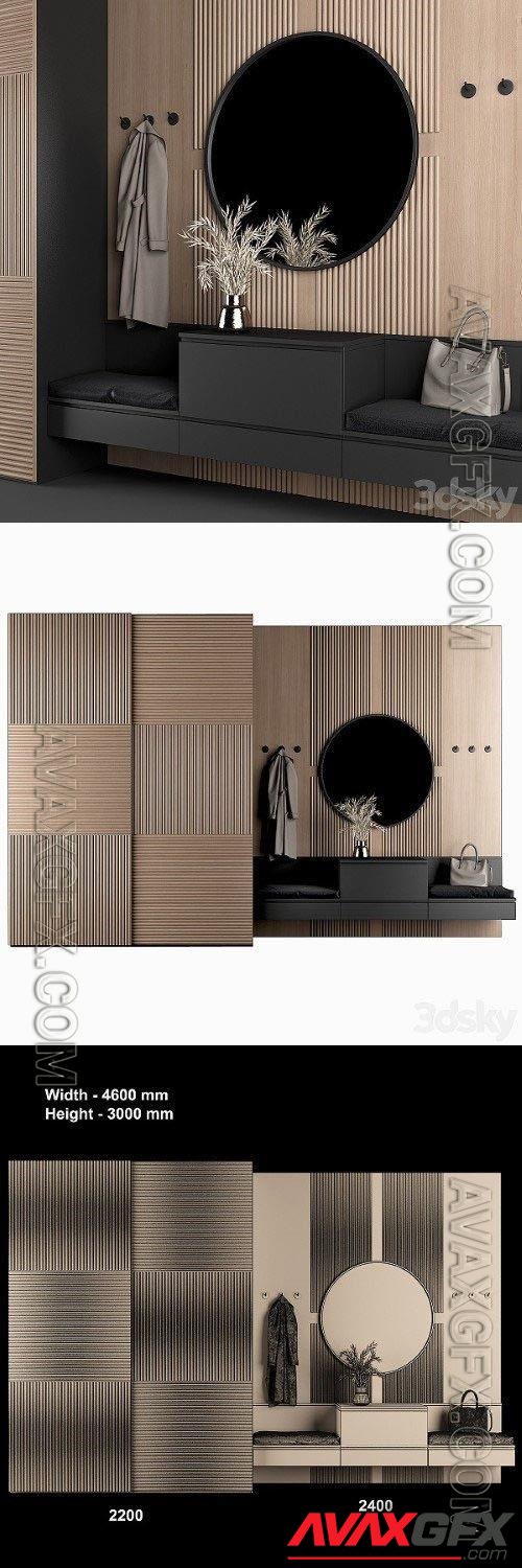 Furniture Composition For Hallway 63 - 3d model
