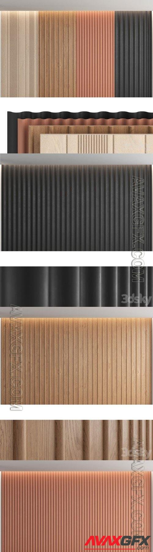 Wood panels set 3 - 3d model