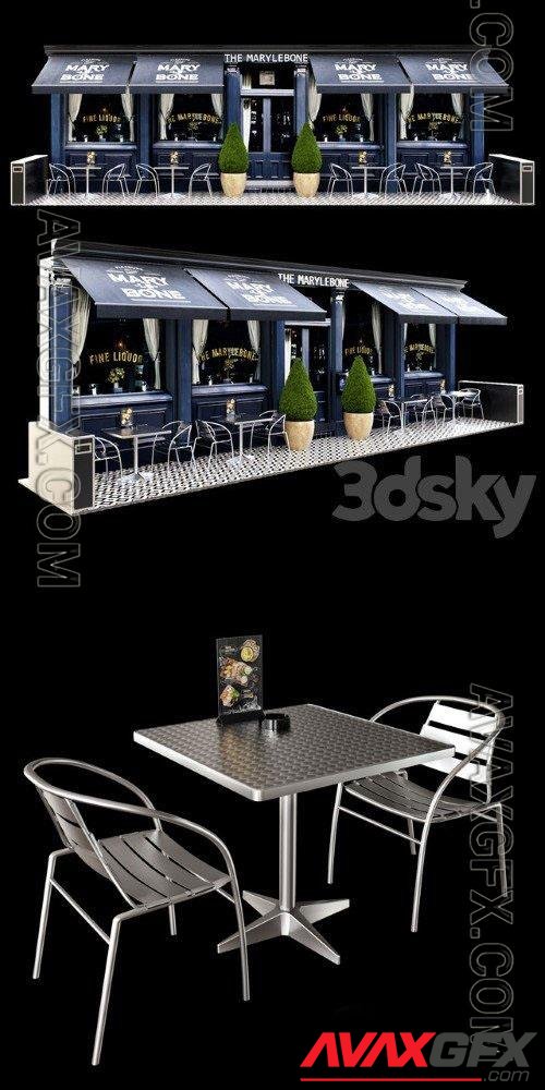 Summer Cafe 2 - 3d model