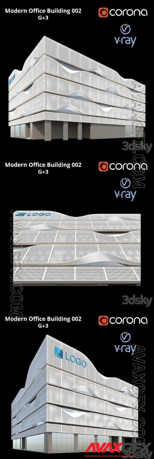Modern Office Building 002 G + 3 - 3d model