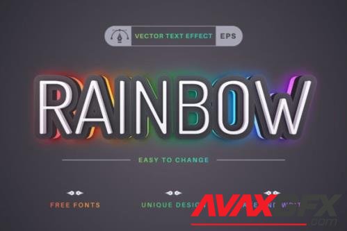 Rainbow - Editable Text Effect - 16086053