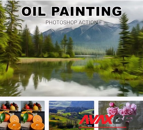 Oil Painting Photoshop Action - QFG45ST