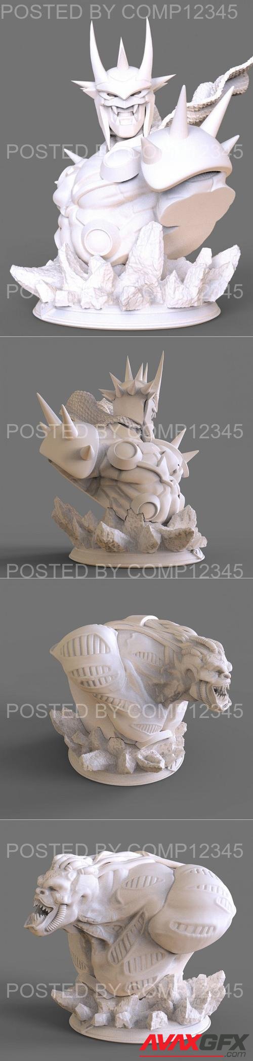 Equus Bust and Zod Bust 3D Print