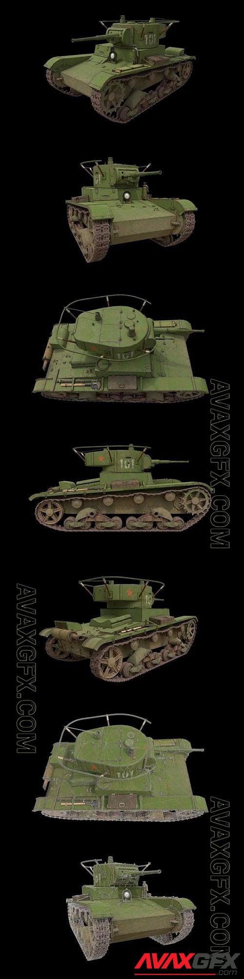 T-26 Tank - 3d model