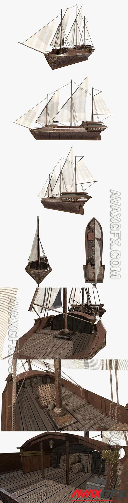 Venetian Xebec - 3d model